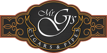 Mr gs cigars & pipes logo for a tobacco shop.