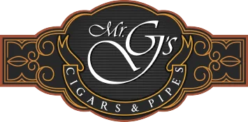 Mr gs cigars & pipes logo for a tobacco shop.